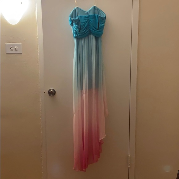 Macy’s Ombré High-Low strapless dress - Picture 2 of 4